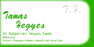 tamas hegyes business card