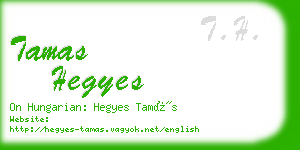 tamas hegyes business card